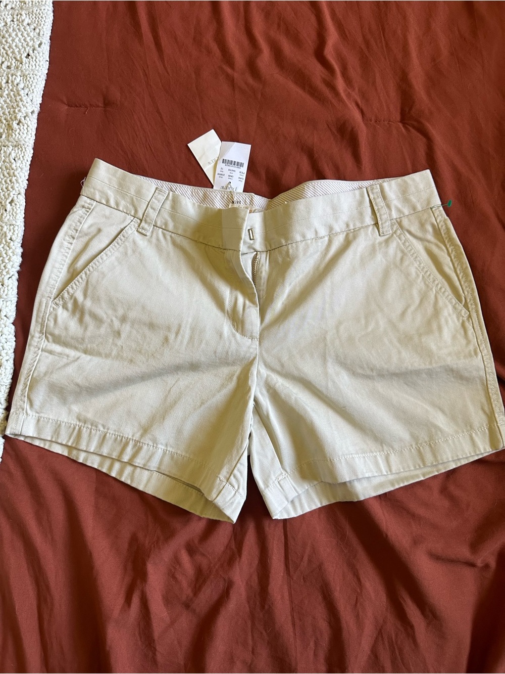 J. Crew Women's Light Beige Chino Shorts, NWT, 12